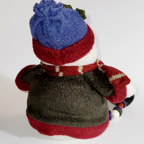 New Shelf Sitter Snowman, ⛄️Plush with Bead & Button Legs, Christmas D… - Picture 3 of 5